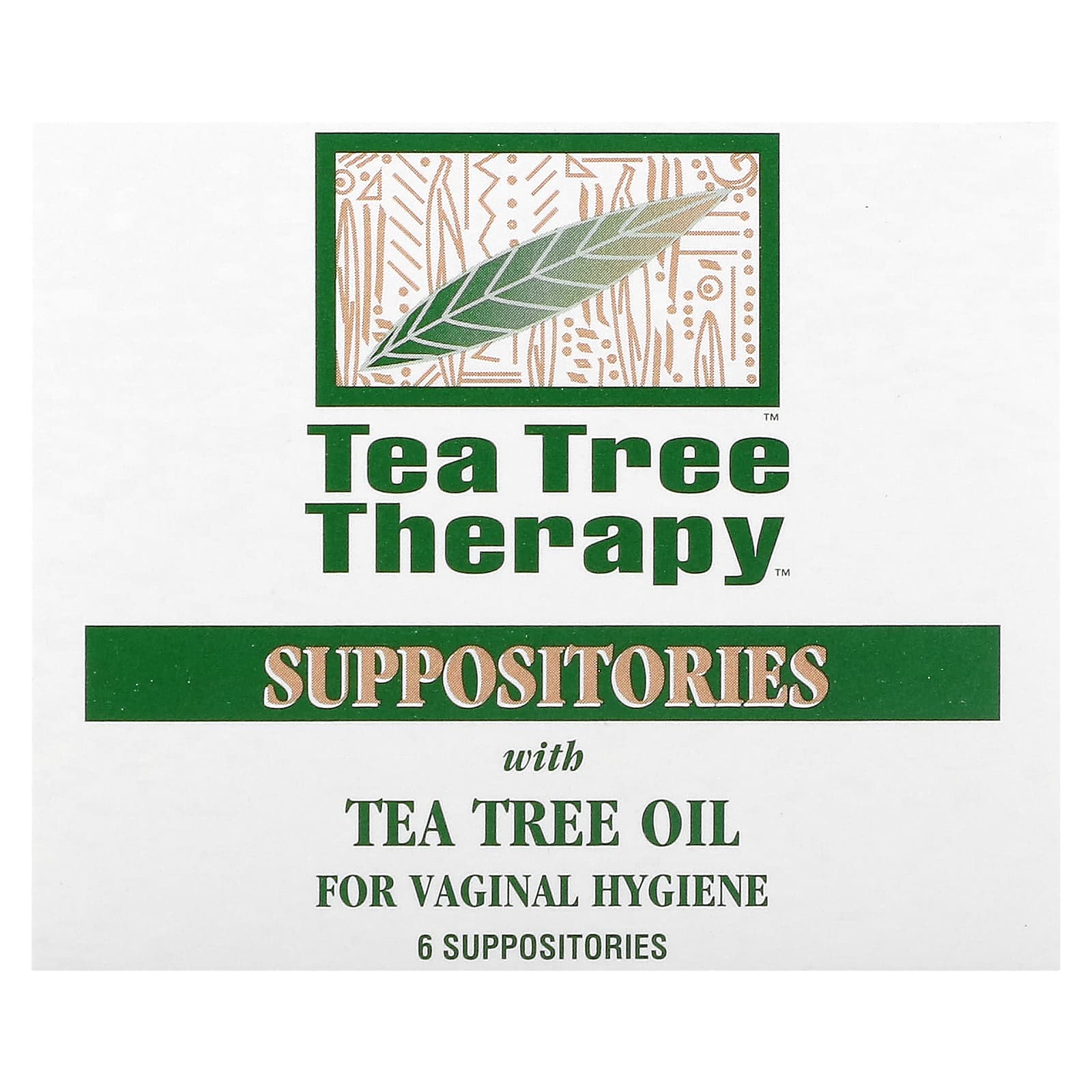 Tea Tree Therapy-Suppositories with Tea Tree Oil for Vaginal Hygiene-6 Suppositories