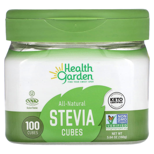 Health Garden-All-Natural Stevia Cubes-100 Cubes-5.64 oz (160 g)