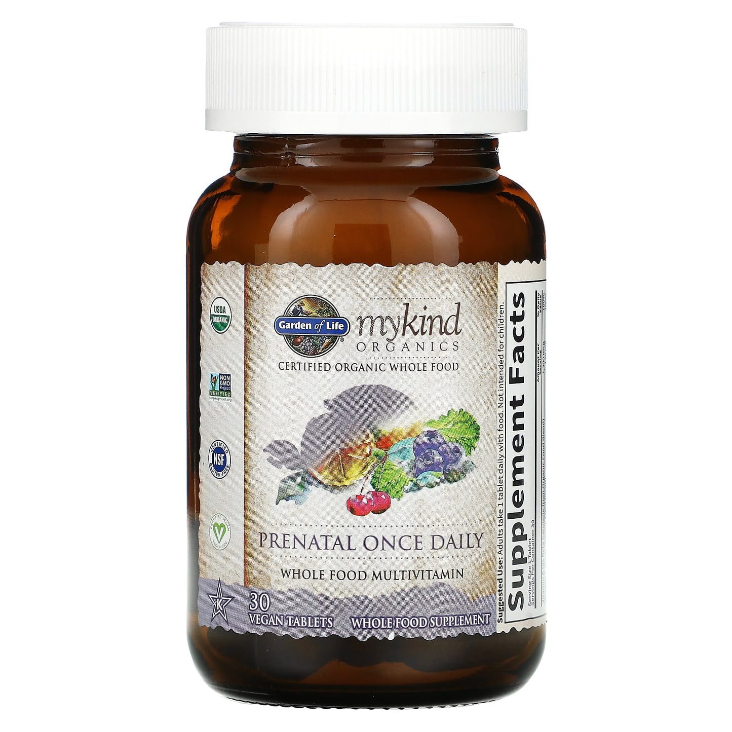 Garden of Life, MyKind Organics, Prenatal Once Daily, 30 Vegan Tablets