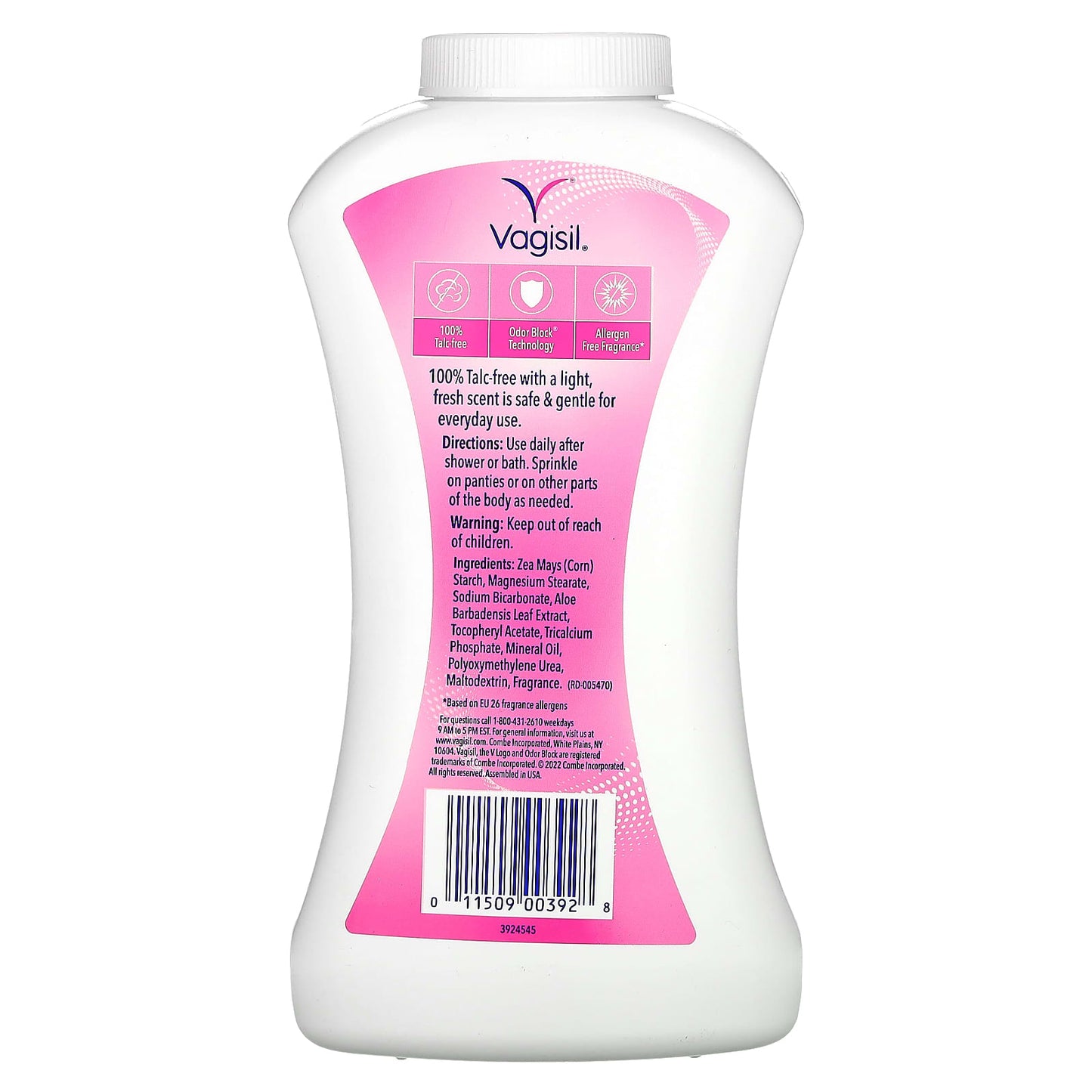 Vagisil, Odor Block Deodorant Powder, 8 oz (227 g)