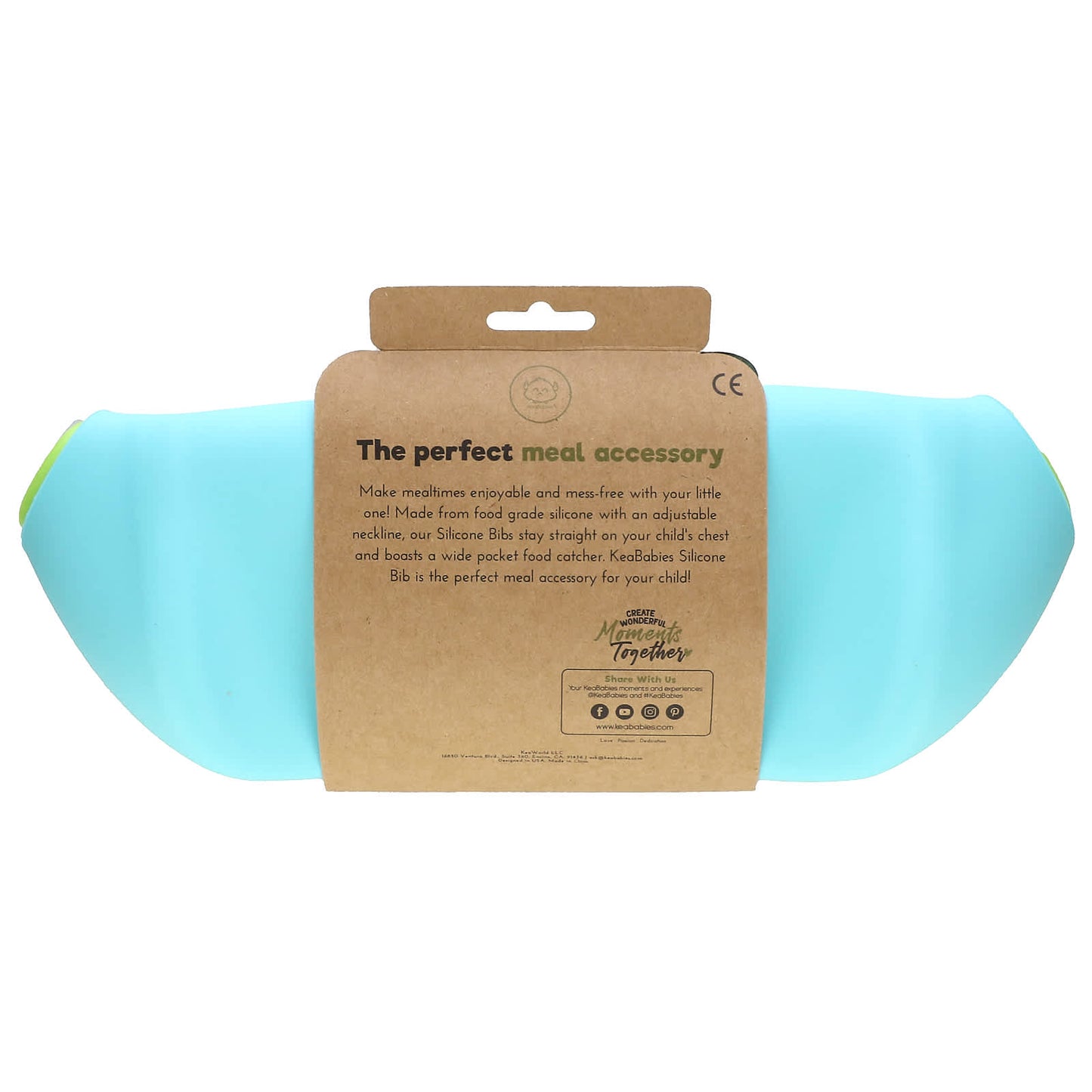 KeaBabies, Baby Silicone Bibs, Cloud Nine, Newborn - 4 Years, 2 Pack