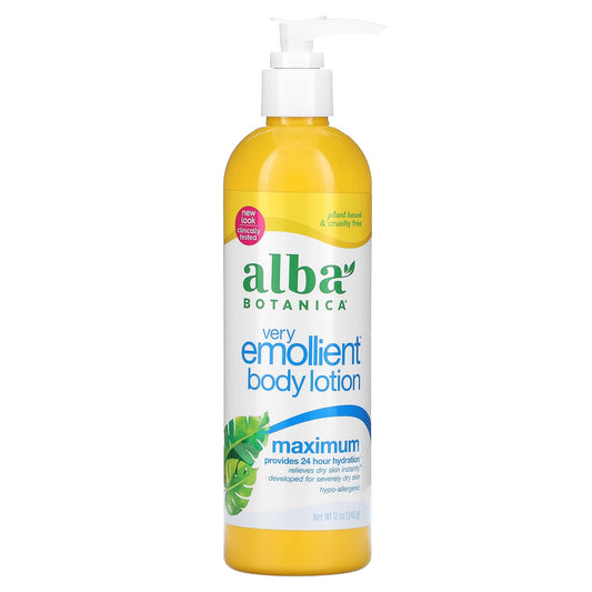 Alba Botanica-Very Emollient Body Lotion-Maximum-12 oz (340 g)