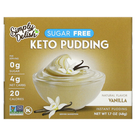 Natural Simply Delish-Natural Instant Keto Pudding-Vanilla-1.7 oz (48 g)