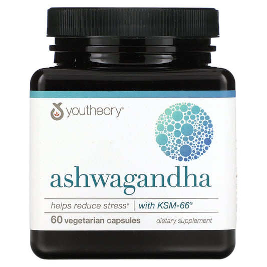 Youtheory-Ashwagandha-60 Vegetarian Capsules