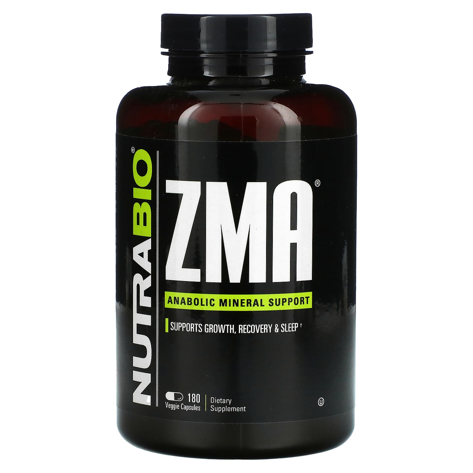 NutraBio-ZMA-Anabolic Mineral Support-180 Veggie Capsules