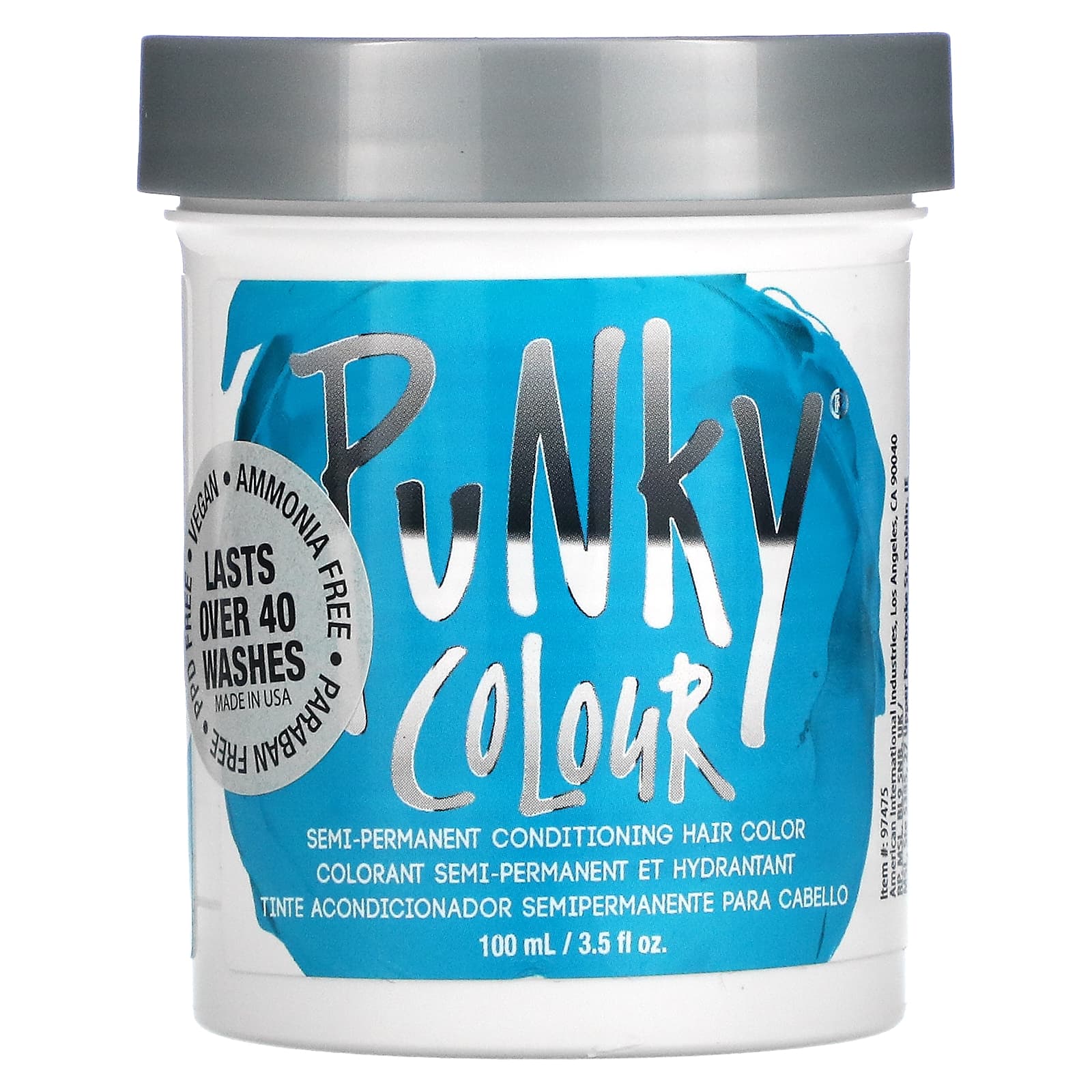 Punky Colour-Semi-Permanent Conditioning Hair Color-Turquoise-3.5 fl oz (100 ml)