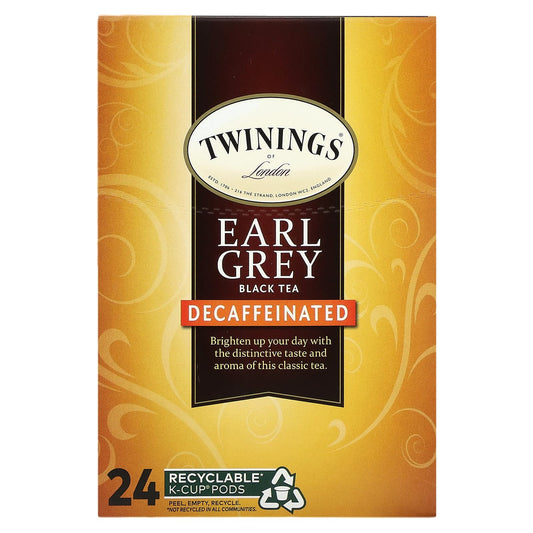 Twinings-Earl Grey Black Tea-Decaffeinated-24 K-Cup Pods-0.11 oz (3.2 g) Each