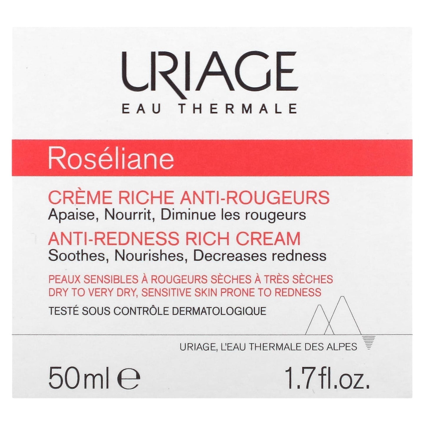 Uriage, Roseliane, Anti-Redness Rich Cream, 1.7 fl oz (50 ml)