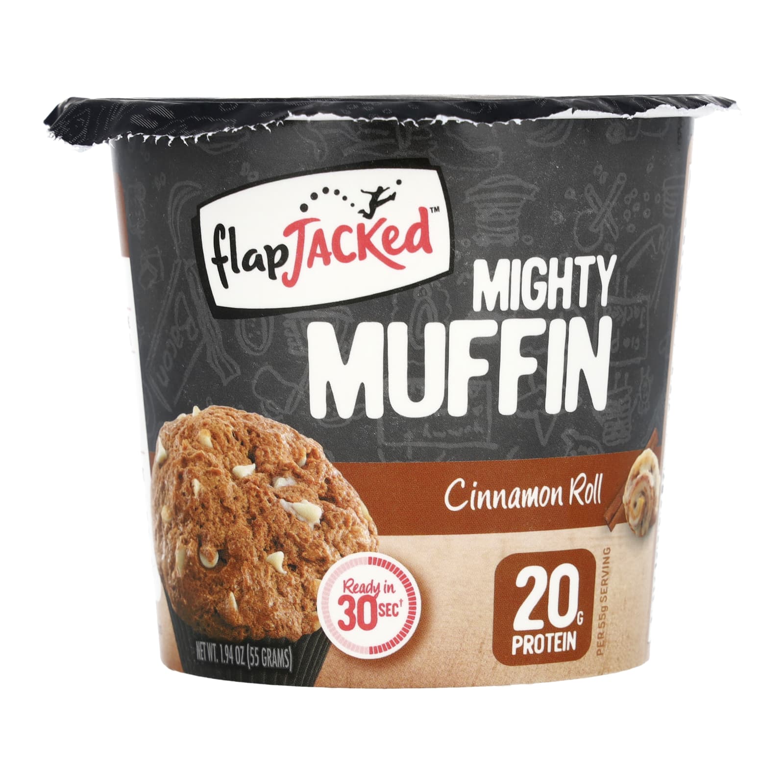 FlapJacked-Mighty Muffin-Cinnamon Roll-1.94 oz (55 g)