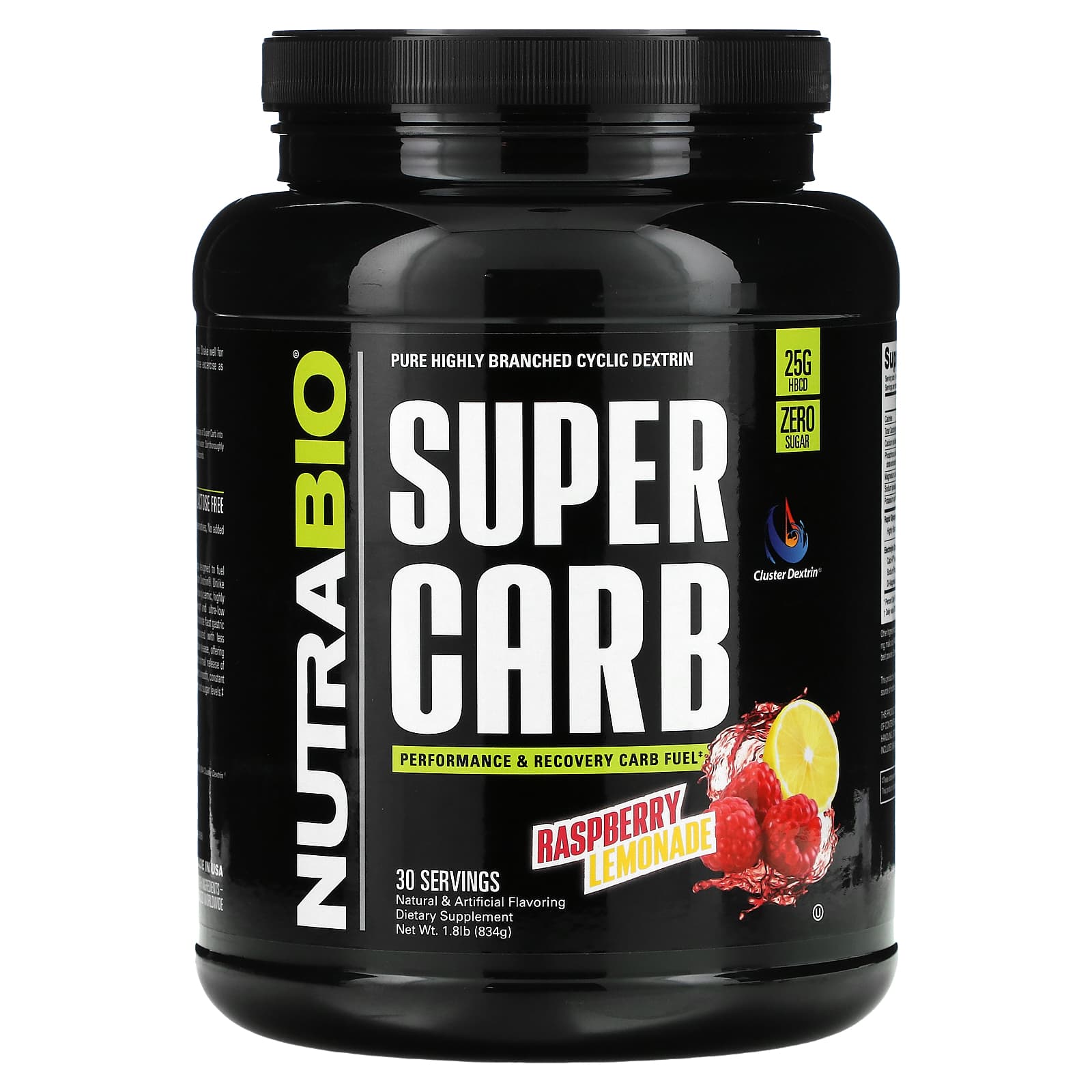 NutraBio-Super Carb-Raspberry Lemonade-1.8 lb (834 g)