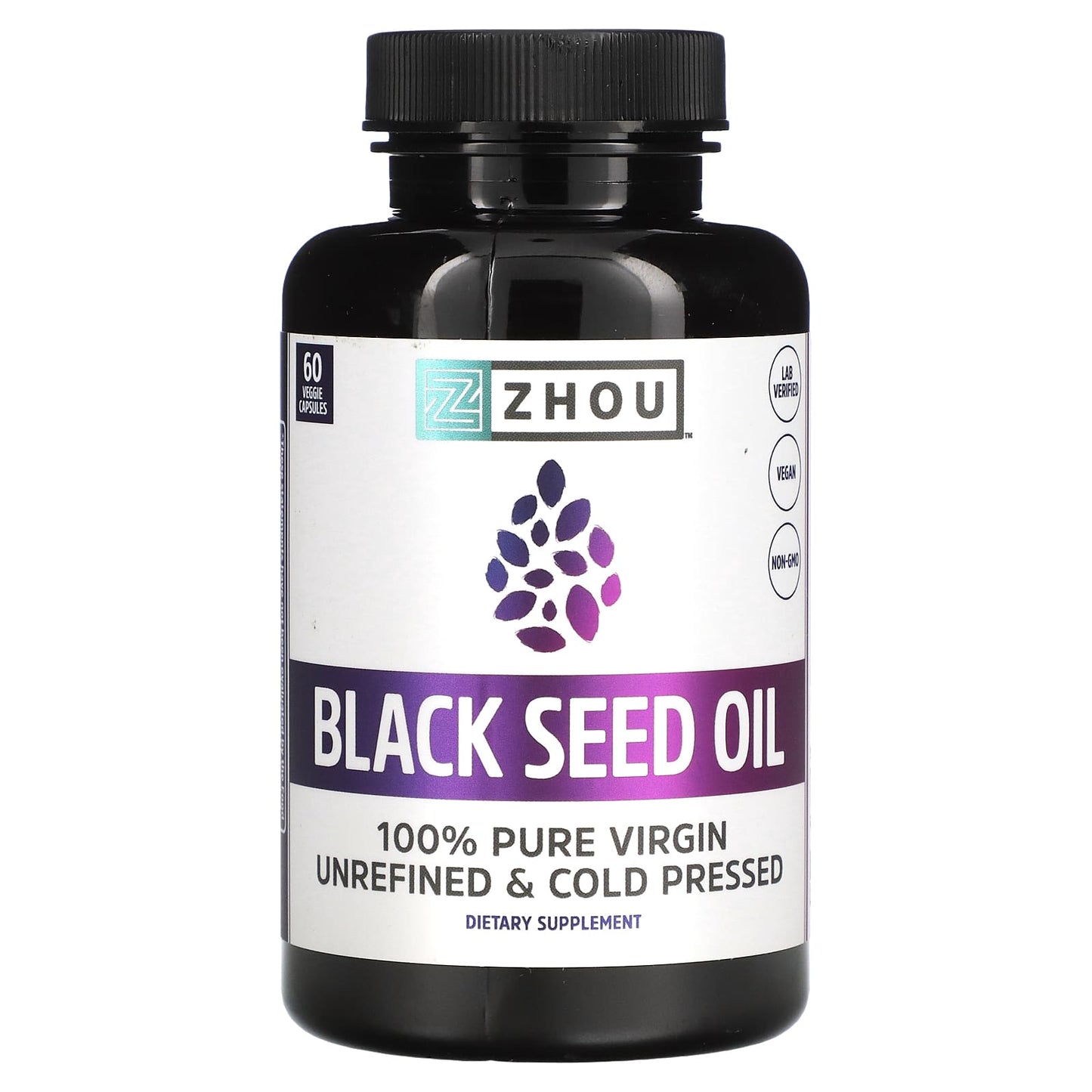 Zhou Nutrition-Black Seed Oil-60 Veggie Capsules