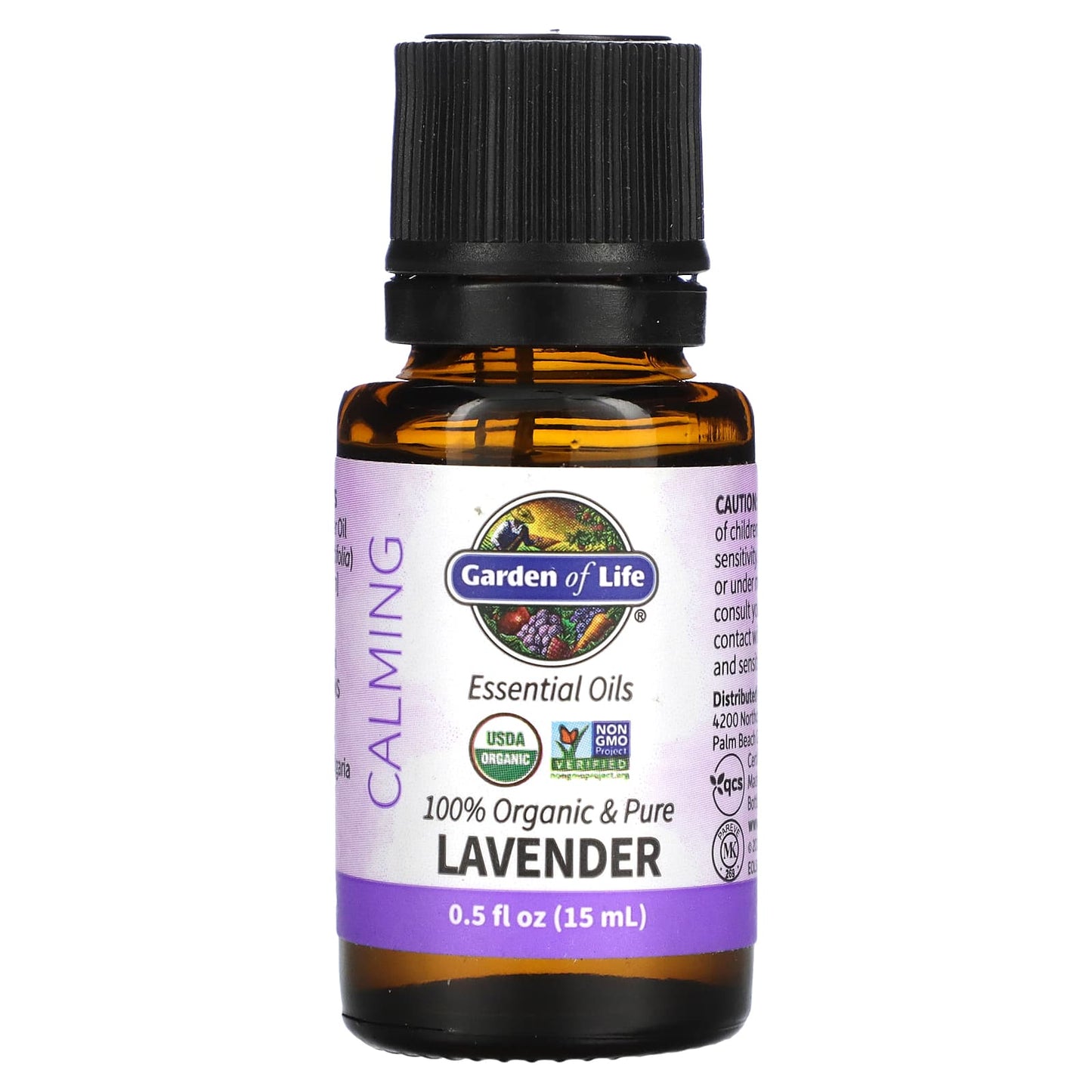 Garden of Life-100% Organic & Pure-Essential Oils-Calming-Lavender-0.5 fl oz (15 ml)