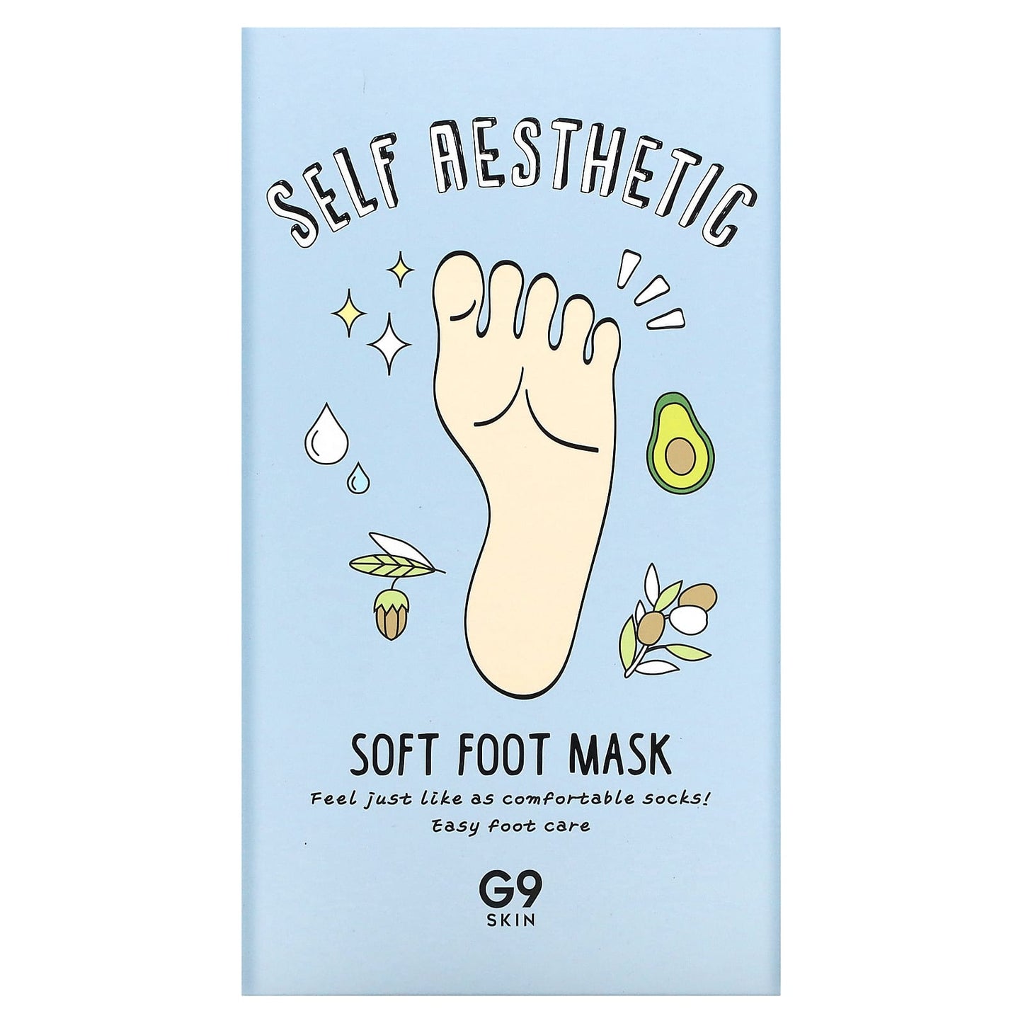 G9skin, Self Aesthetic, Soft Foot Mask, 5 Masks, 0.40 fl oz (12 ml)