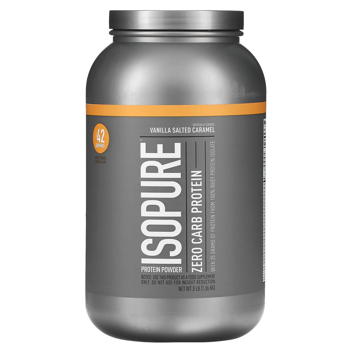 Isopure-Zero Carb Protein Powder- Vanilla Salted Caramel-3 lb (1.36 kg)