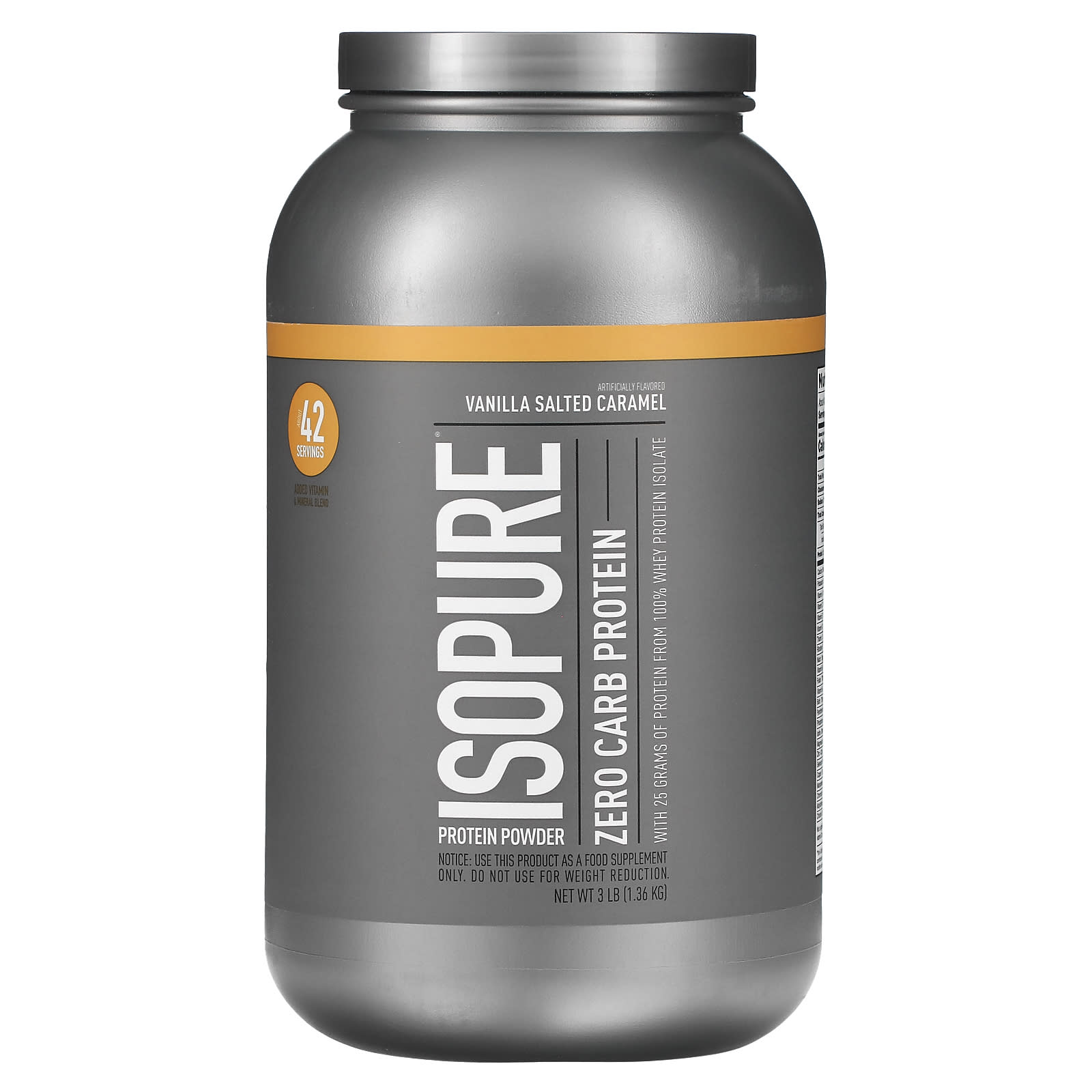 Isopure-Zero Carb Protein Powder- Vanilla Salted Caramel-3 lb (1.36 kg)