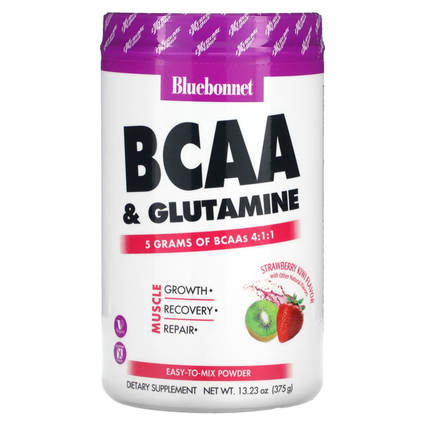 Bluebonnet Nutrition-BCAA & Glutamine-Strawberry Kiwi-13.23 oz (375 g)