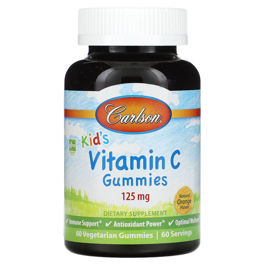 Carlson-Kid's Vitamin C Gummies-Natural Orange-125 mg-60 Vegetarian Gummies