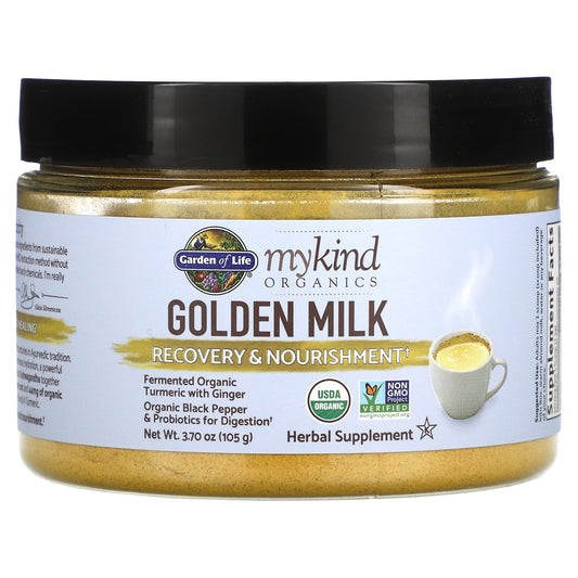 Garden of Life-MyKind Organics-Golden Milk-Recovery & Nourishment-3.70 oz (105 g)