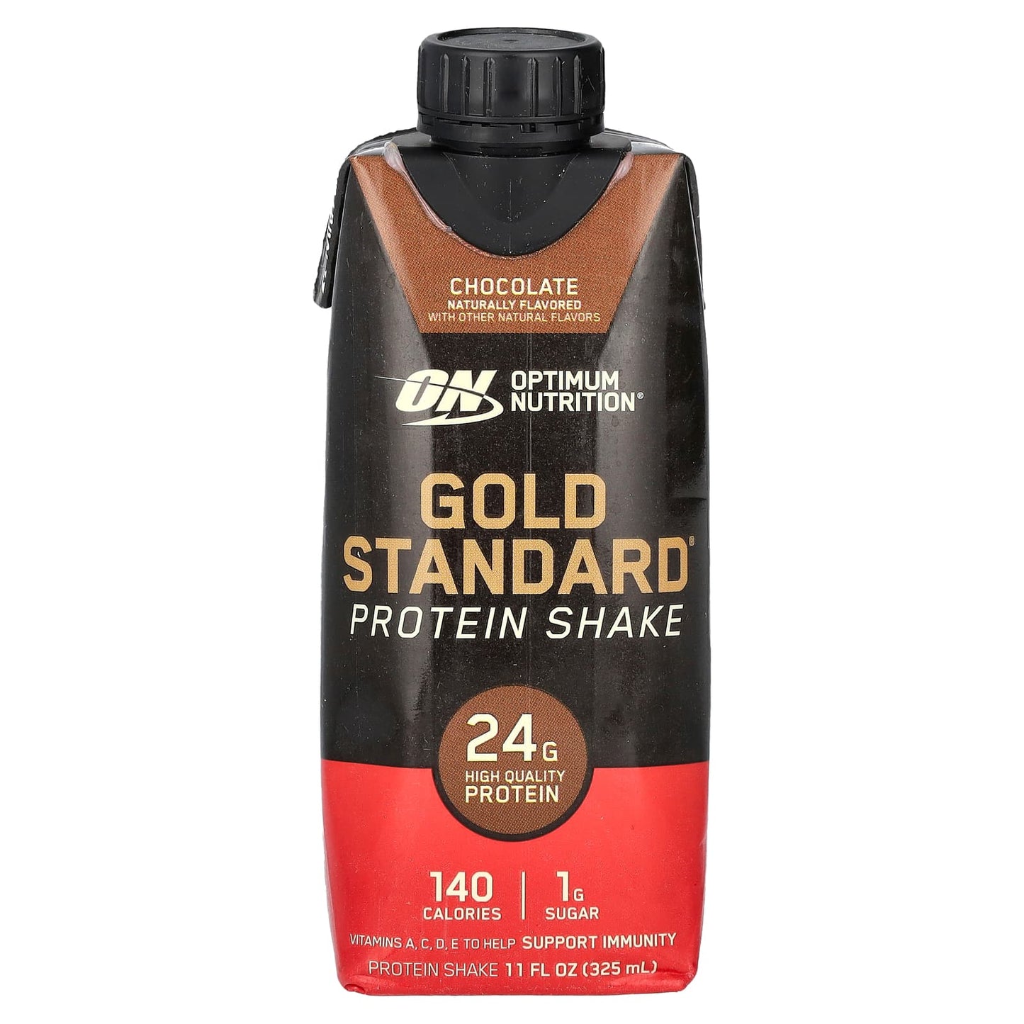 Optimum Nutrition, Gold Standard Protein Shake, Chocolate, 4 Cartons, 11 fl oz (325 ml) Each