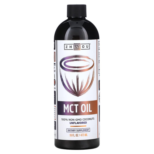 Zhou Nutrition-MCT Oil-Unflavored-16 fl oz (473 ml)