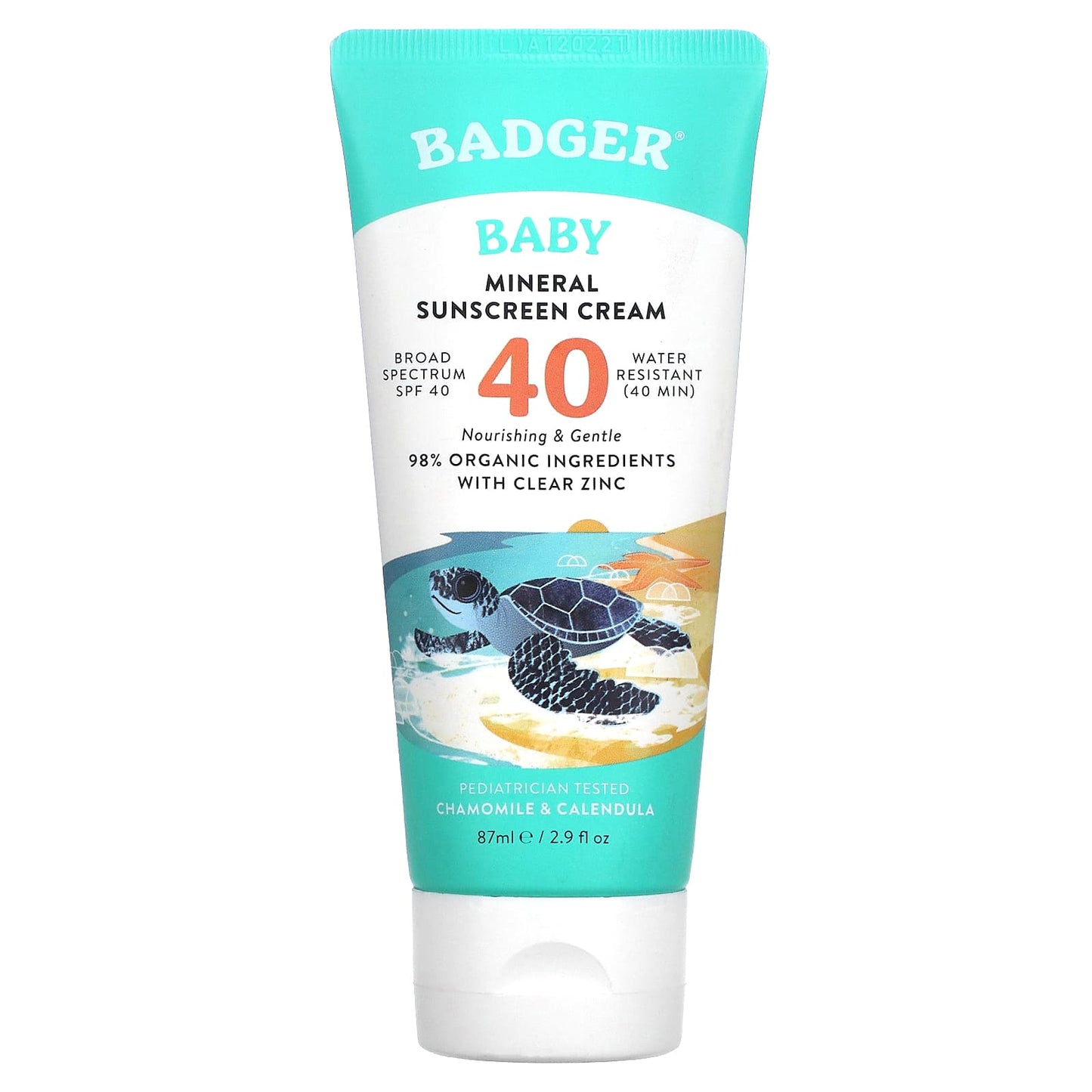 Badger Company-Baby Mineral Sunscreen Cream-SPF 40-Chamomile & Calendula- 2.9 fl oz (87 ml)