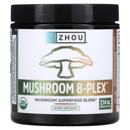 Zhou Nutrition-Mushroom 8-Plex Powder-2.14 oz (60 g)