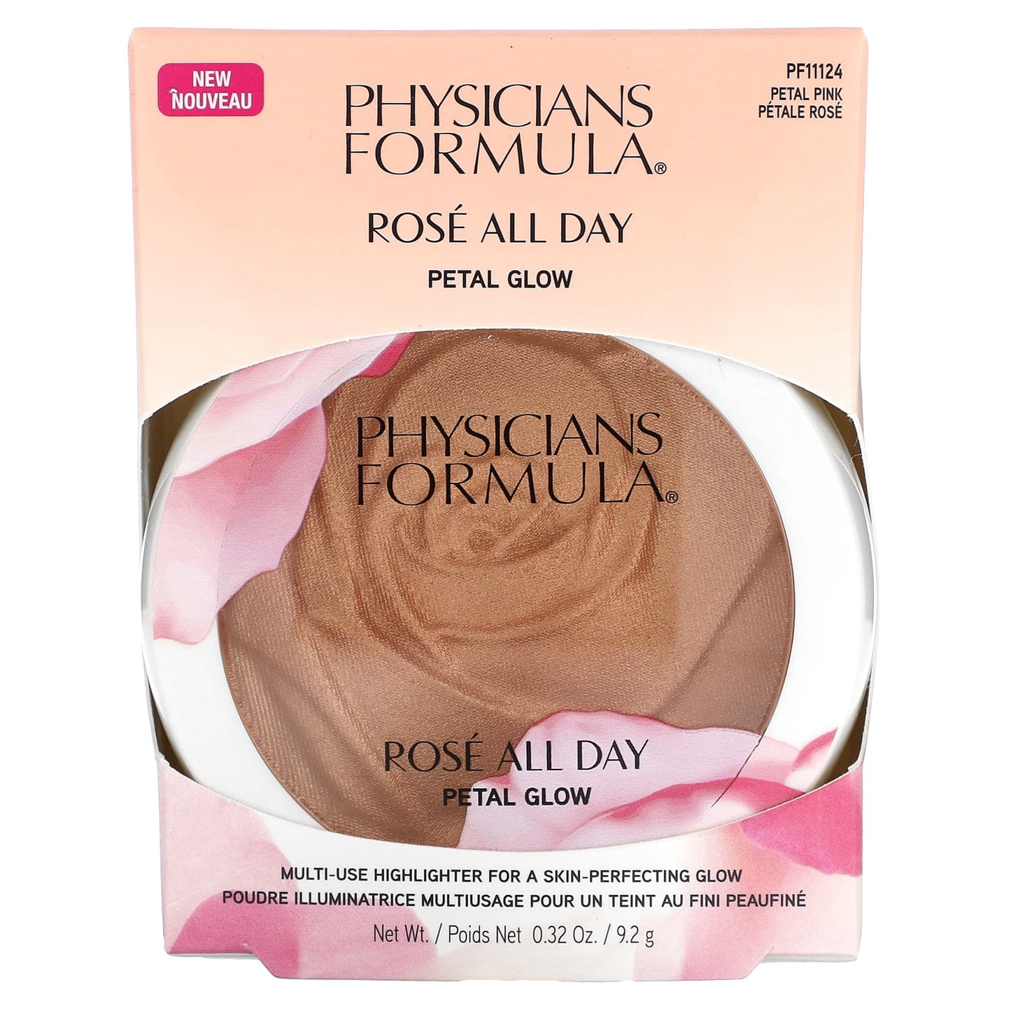 Physicians Formula, Rose All Day Highlighter, Petal Glow, 0.32 oz (9.2 g)