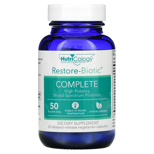 Nutricology-Restore-Biotic Complete-50 Billion-60 Delayed-Release Vegetarian Capsules