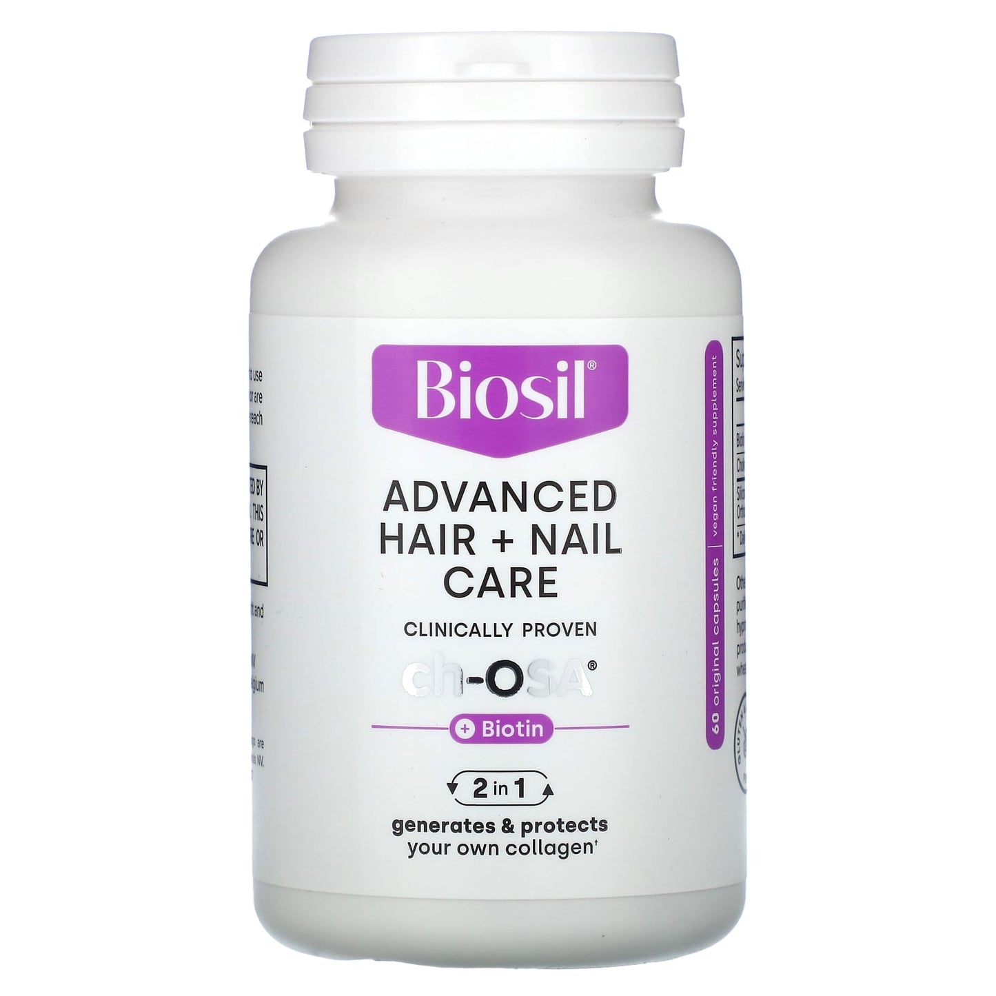 BioSil, Advanced Hair + Nail Care, 60 Original Capsules