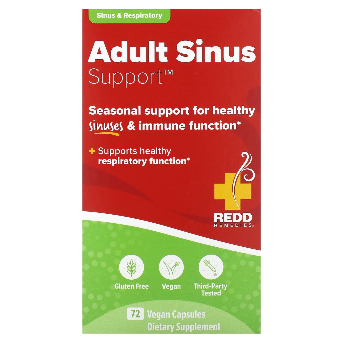 Redd Remedies-Adult Sinus Support-72 Vegan Capsules