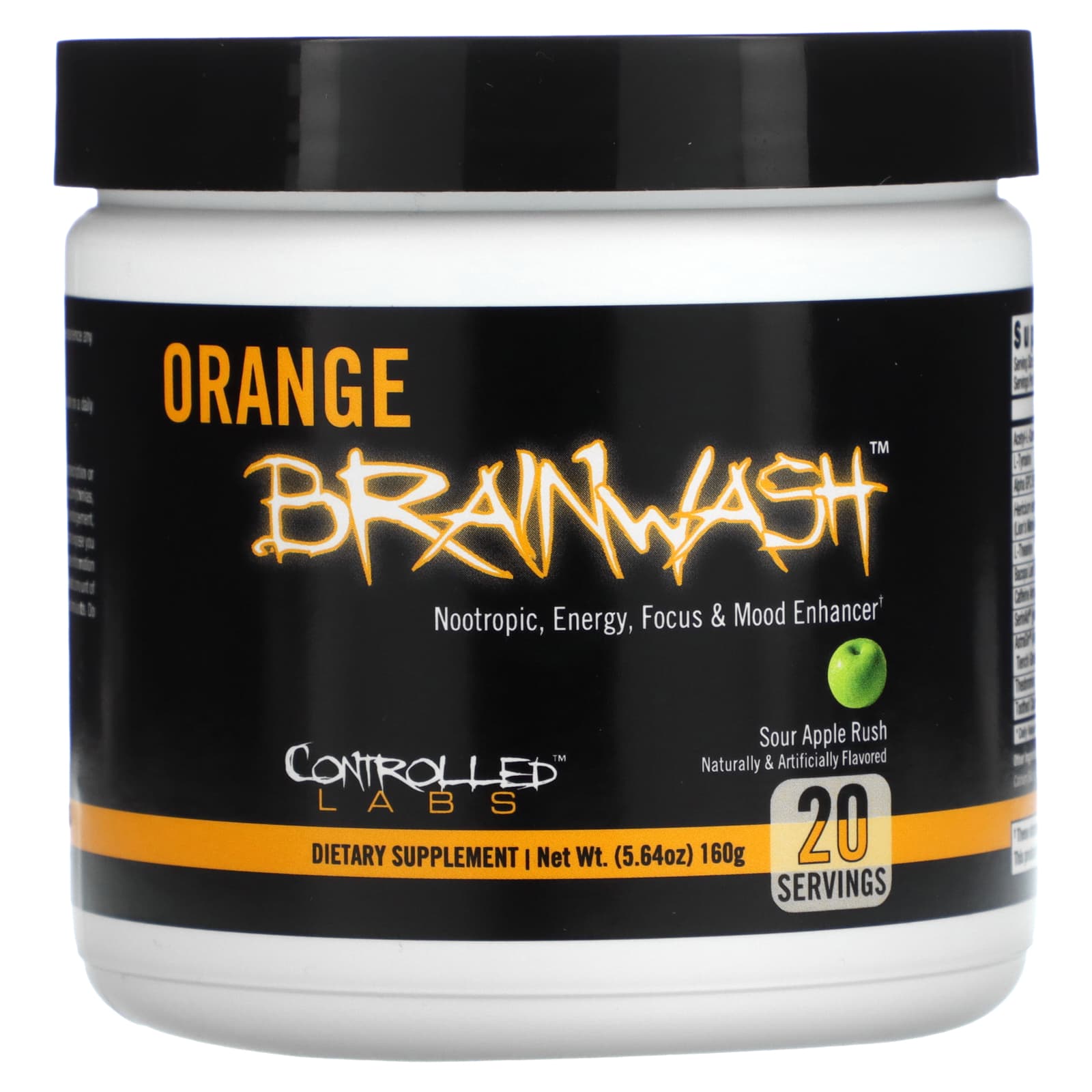 Controlled Labs-Orange Brainwash-Sour Apple Rush-5.64 oz (160 g)