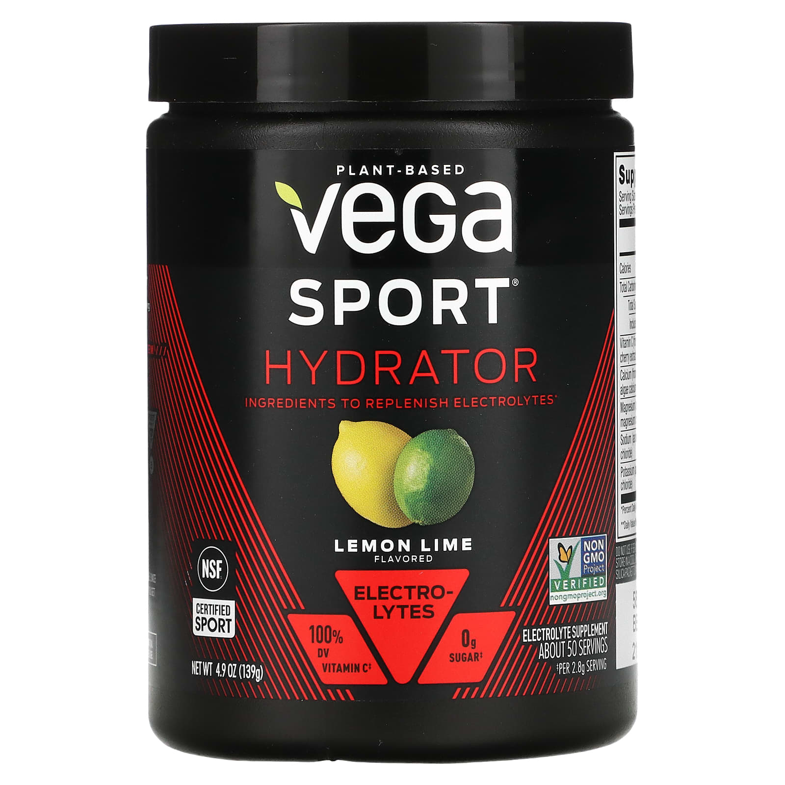 Vega-Sport-Hydrator-Lemon Lime-4.9 oz (139 g)