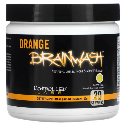 Controlled Labs-Orange Brainwash-Lemon Frost-5.64 oz (160 g)