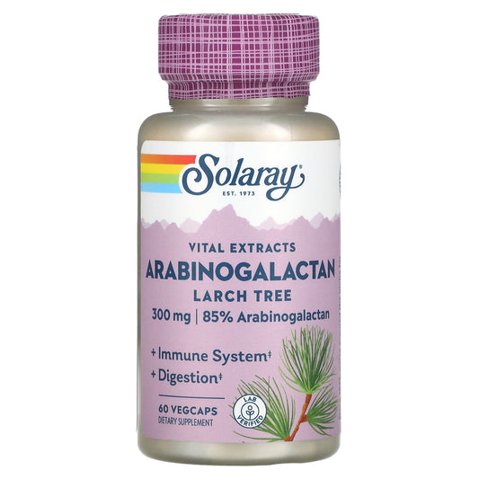 Solaray-Arabinogalactan-Larch Tree-300 mg-60 Vegcaps