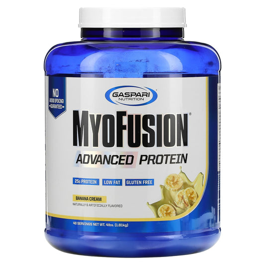 Gaspari Nutrition-MyoFusion-Advanced Protein-Banana Cream-4 lbs (1.81 g)