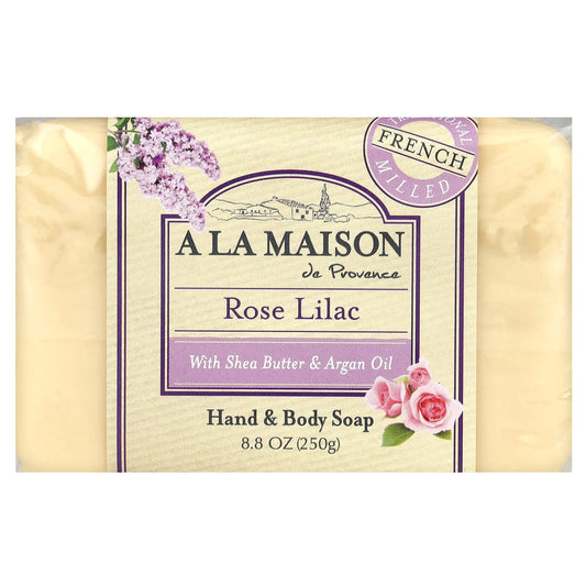 A La Maison de Provence-Hand & Body Bar Soap-Rose Lilac-8.8 oz (250 g)