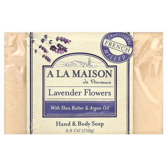 A La Maison de Provence-Hand & Body Bar Soap-Lavender Flowers-8.8 oz (250 g)