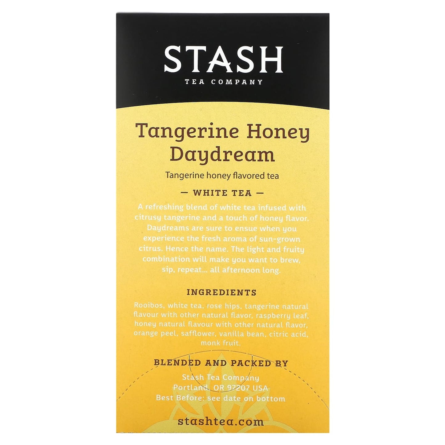 Stash Tea, White Tea, Tangerine Honey Daydream , 18 Tea Bags, 1.2 oz (35 g)