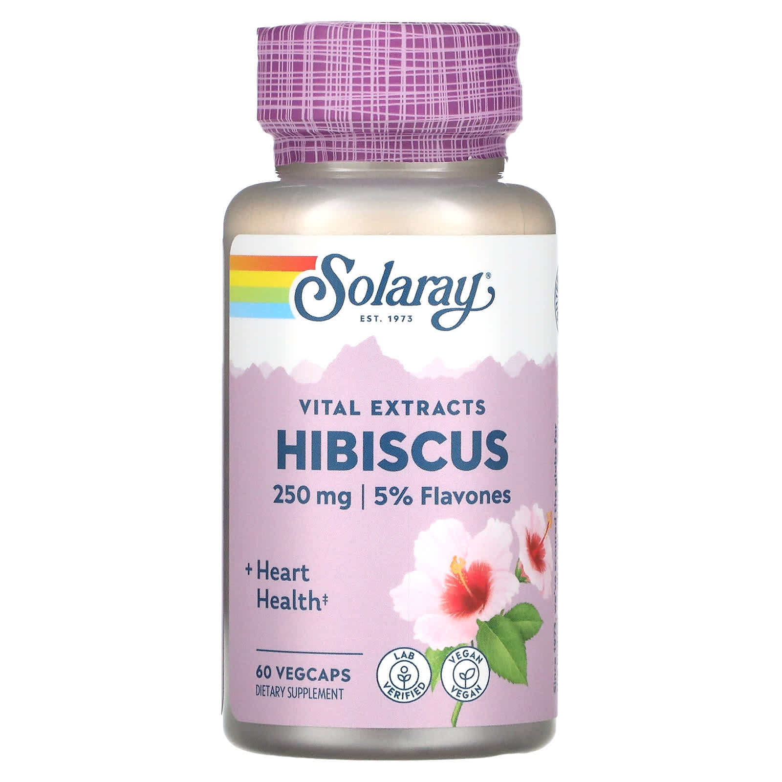 Solaray-Hibiscus-Vital Extract-250 mg-60 Vegcaps