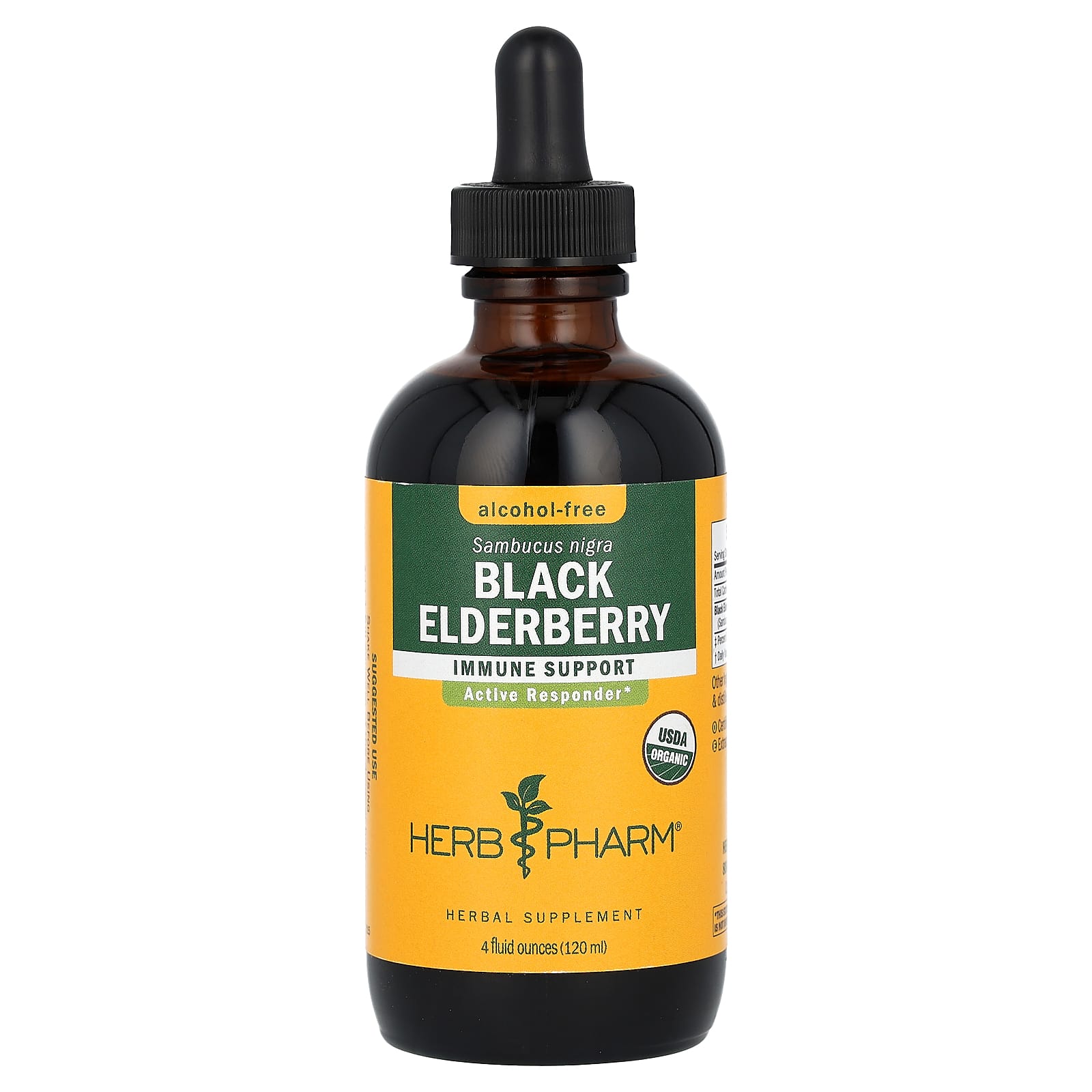 Herb Pharm-Black Elderberry-Alcohol-Free-4 fl oz (120 ml)