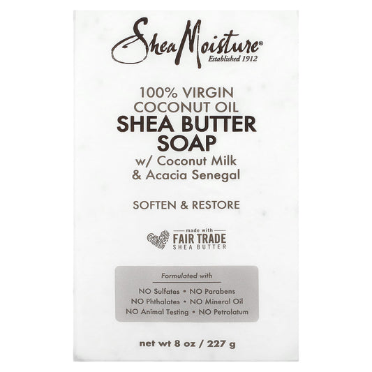 SheaMoisture-100% Virgin Coconut Oil Shea Butter Soap-8 oz (227 g)