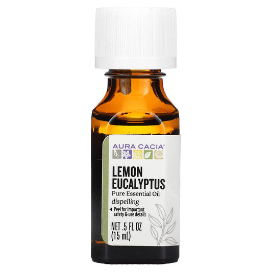 Aura Cacia-Pure Essential Oil-Lemon Eucalyptus-0.5 fl oz (15 ml)