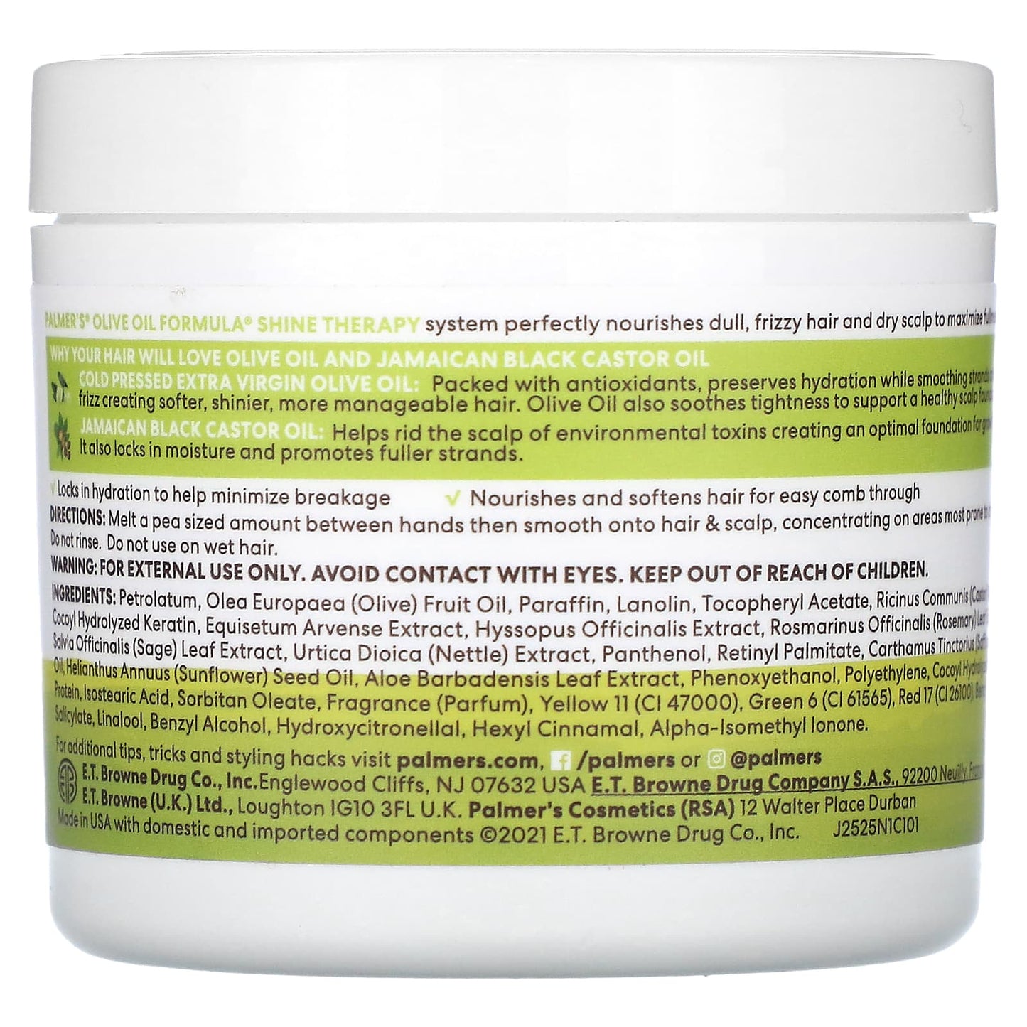 Palmer's, Olive Oil Formula with Vitamin E, Shine Therapy Gro Therapy, 5.25 oz (150 g)