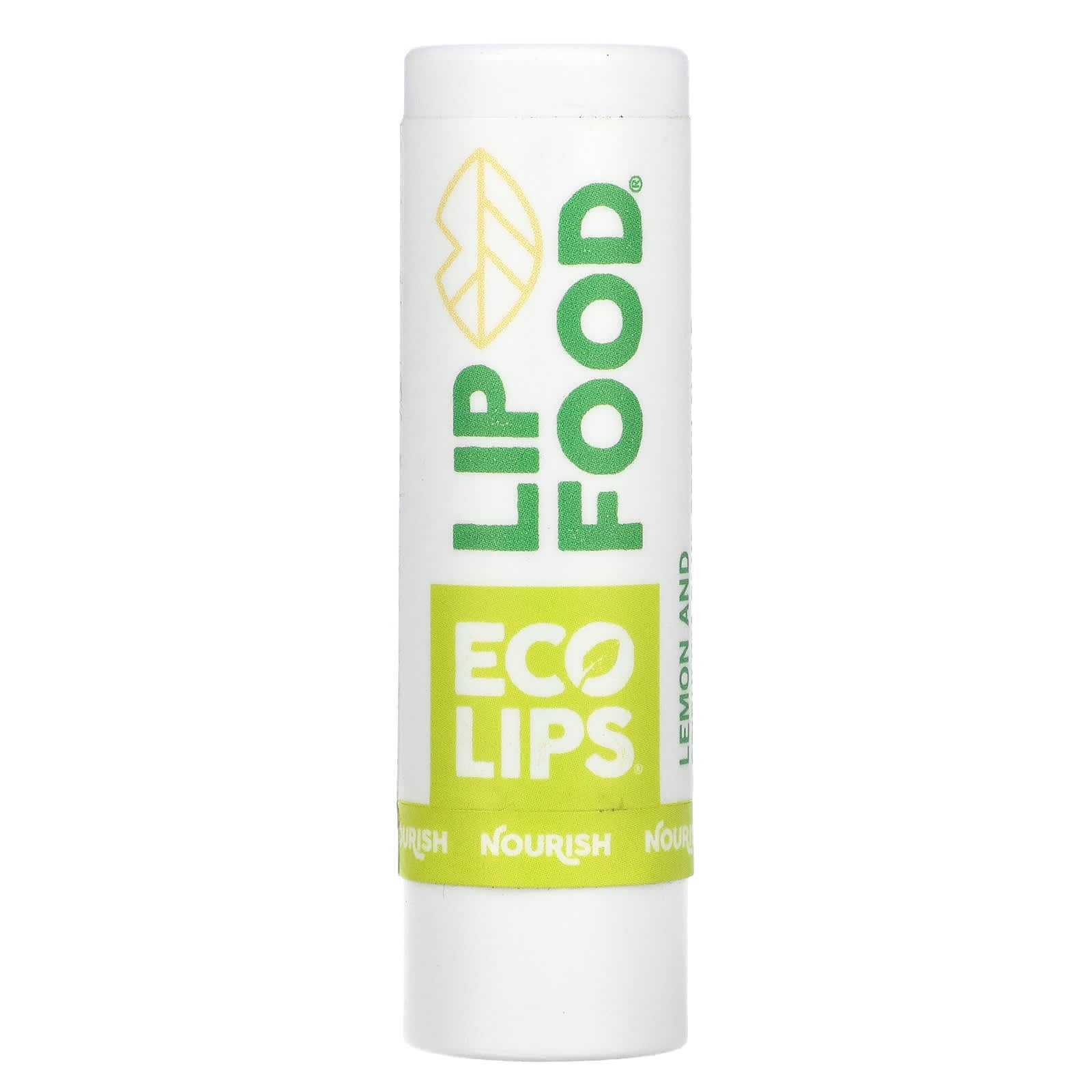 Eco Lips-Lip Food-Nourish-Nutrient-Dense Organic Lip Balm-Lemon-0.15 oz (4.25 g)