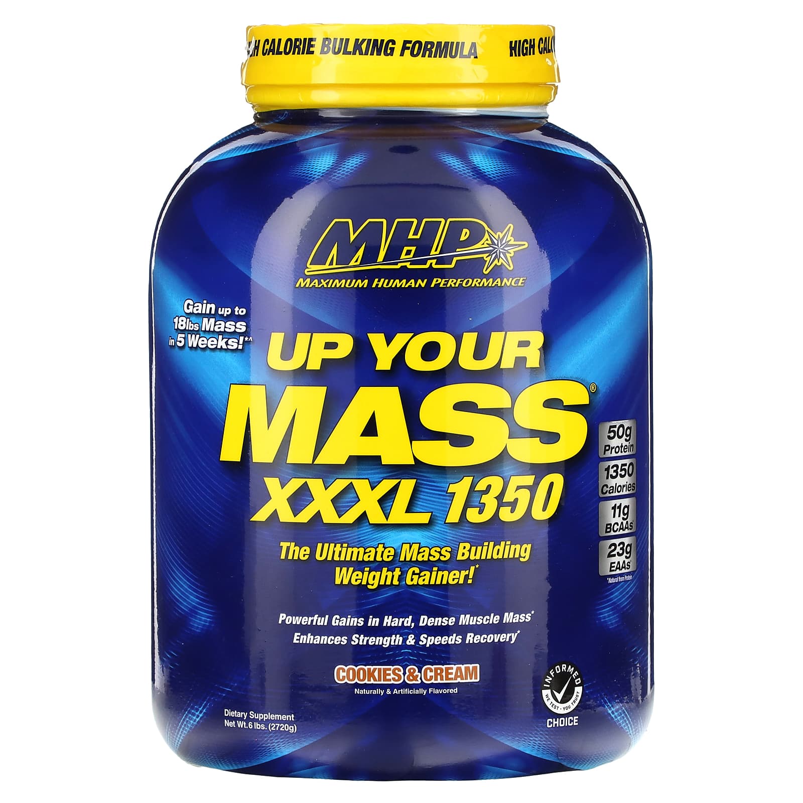 MHP-Up Your Mass XXXL 1350-Cookies & Cream-6 lbs (2,720 g)