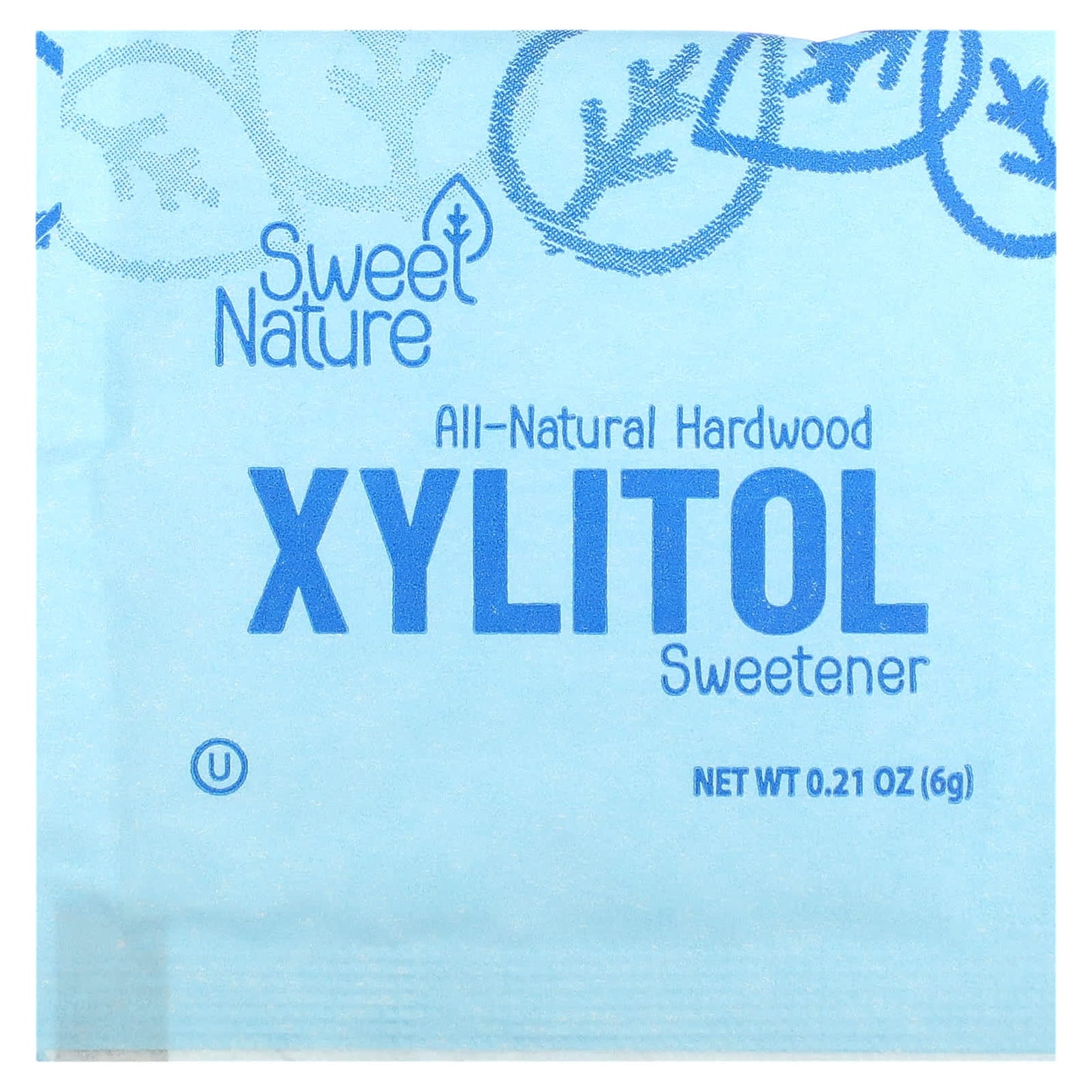 Health Garden, All Natural Birch Xylitol Sweetener, 50 Packets, 0.21 oz (6 g) Each