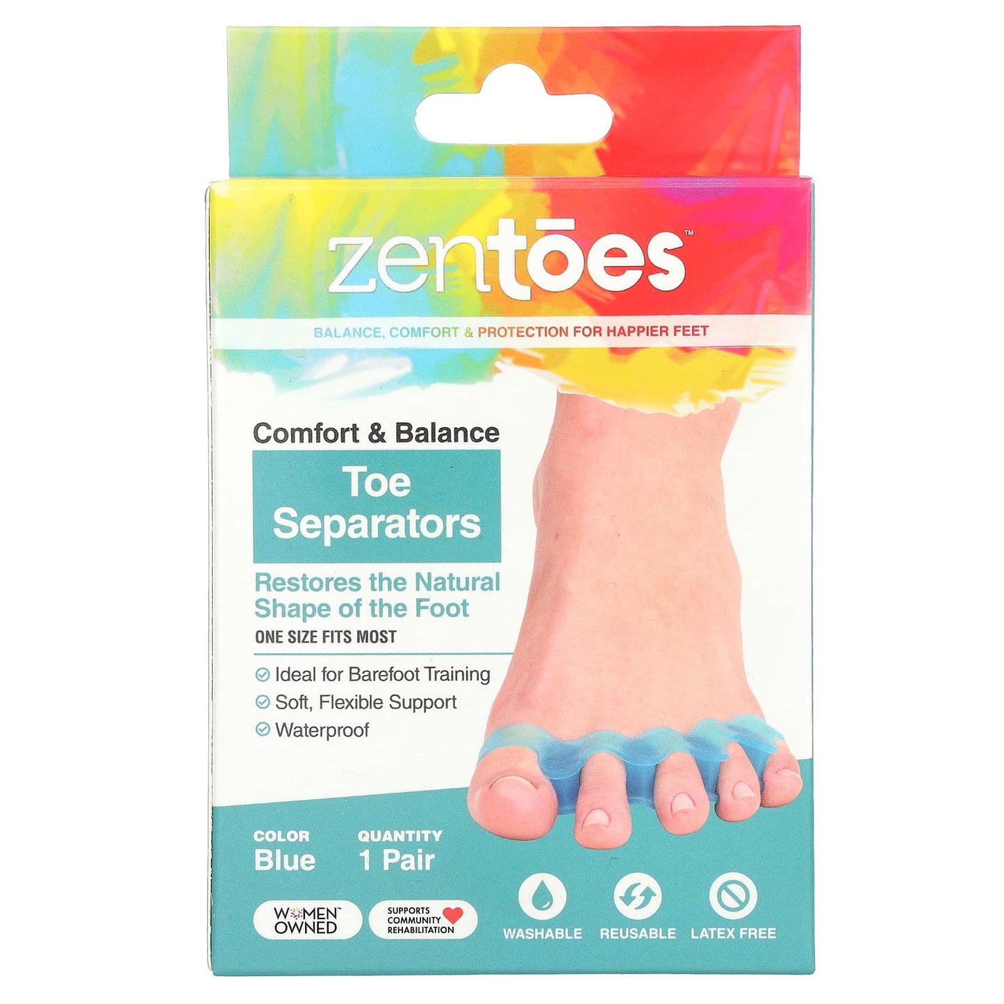 ZenToes-Toe Separators-Blue -1 Pair