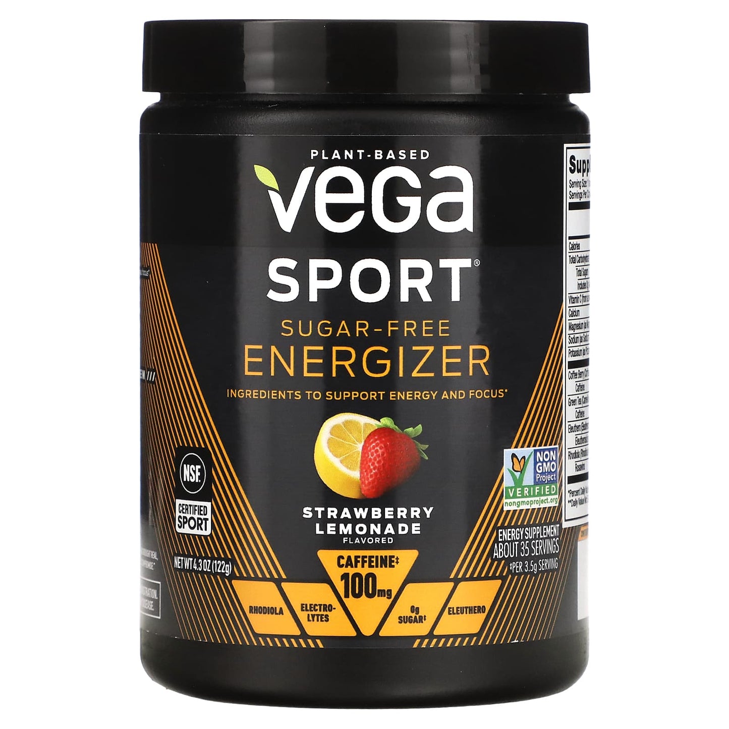 Vega-Sport-Sugar-Free Energizer-Strawberry Lemonade-4.3 oz (122 g)