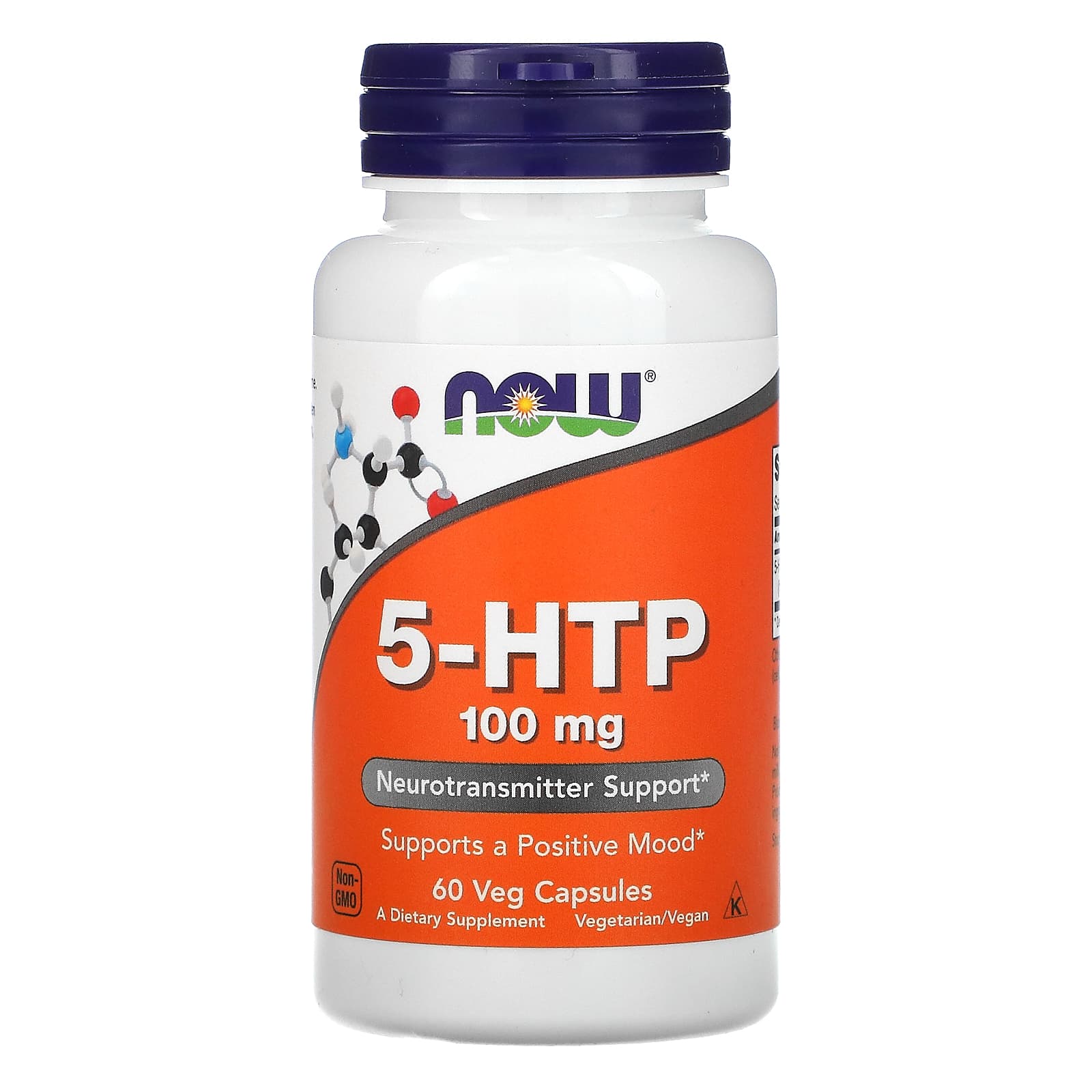 NOW Foods-5-HTP-100 mg-60 Veg Capsules