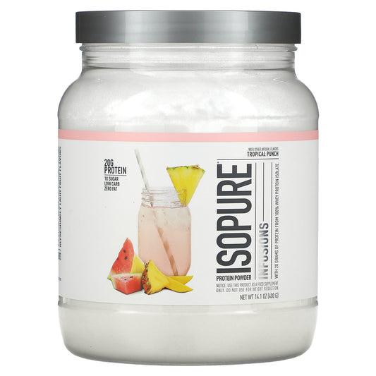 Isopure-Infusions Protein Powder-Tropical Punch-14.1 oz (400 g)